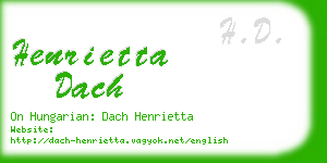 henrietta dach business card